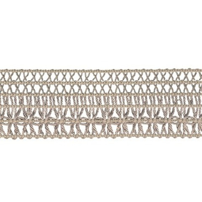 Кружево хлопковое/Тесьма вязаная, 6211, ш. 3 см, пр-во Беларусь, льняной