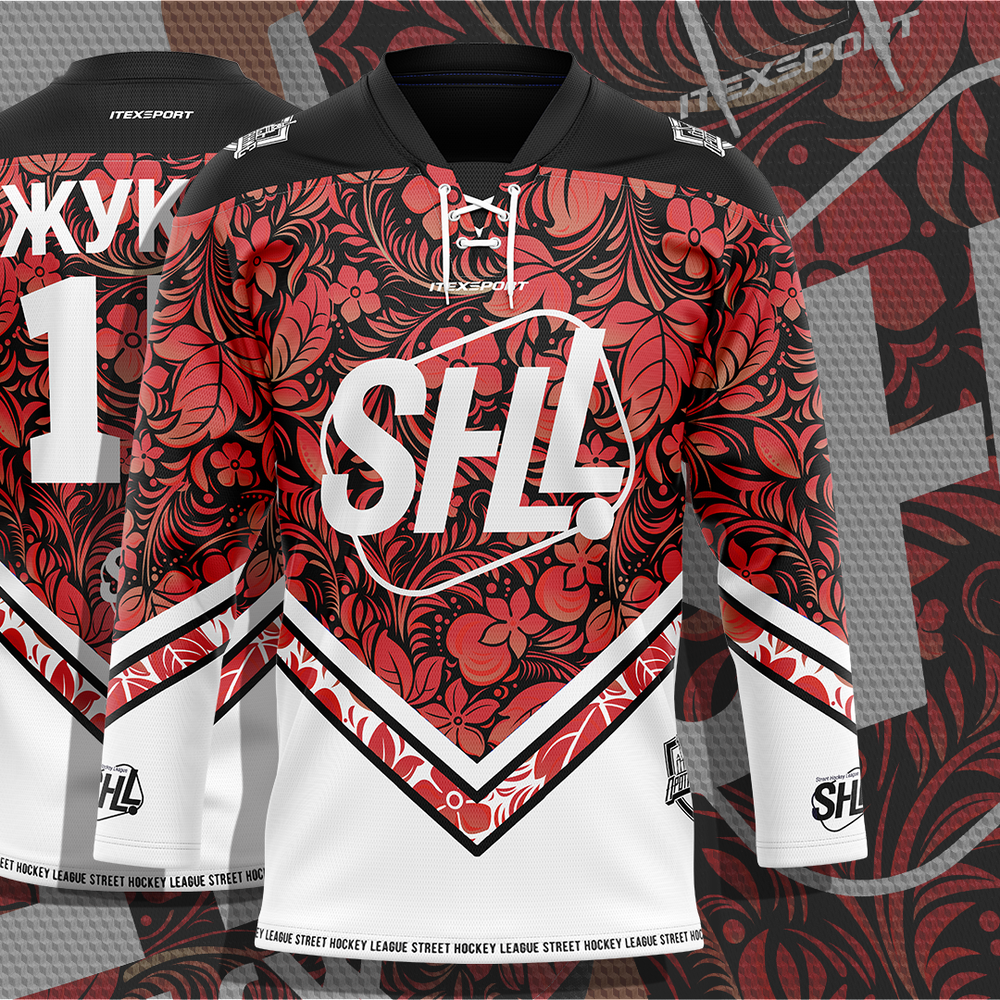 Хоккейная майка джерси турнира SHL ПРОТИВОСТОЯНИЕ 2019 на заказ, красная