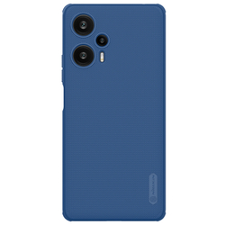 Противоударный чехол синего цвета от Nillkin для Xiaomi Redmi Note 12 Turbo и Poco F5, серия Super Frosted Shield Pro