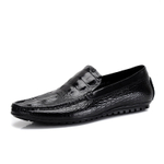 Bansley Top Grain Cow Leather Gommino Loafers Men"s Black