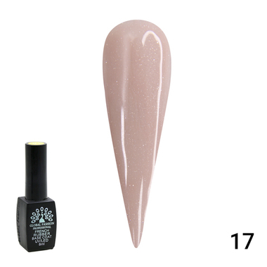 Каучуковая база для гель лака френч с шиммером , Rubber Base Coat French, 8 мл., Global Fashion 017