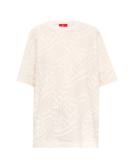 VIVIENNE WESTWOOD RED LABEL ФУТБОЛКА БЕЛАЯ С УЗОРОМ LOGO