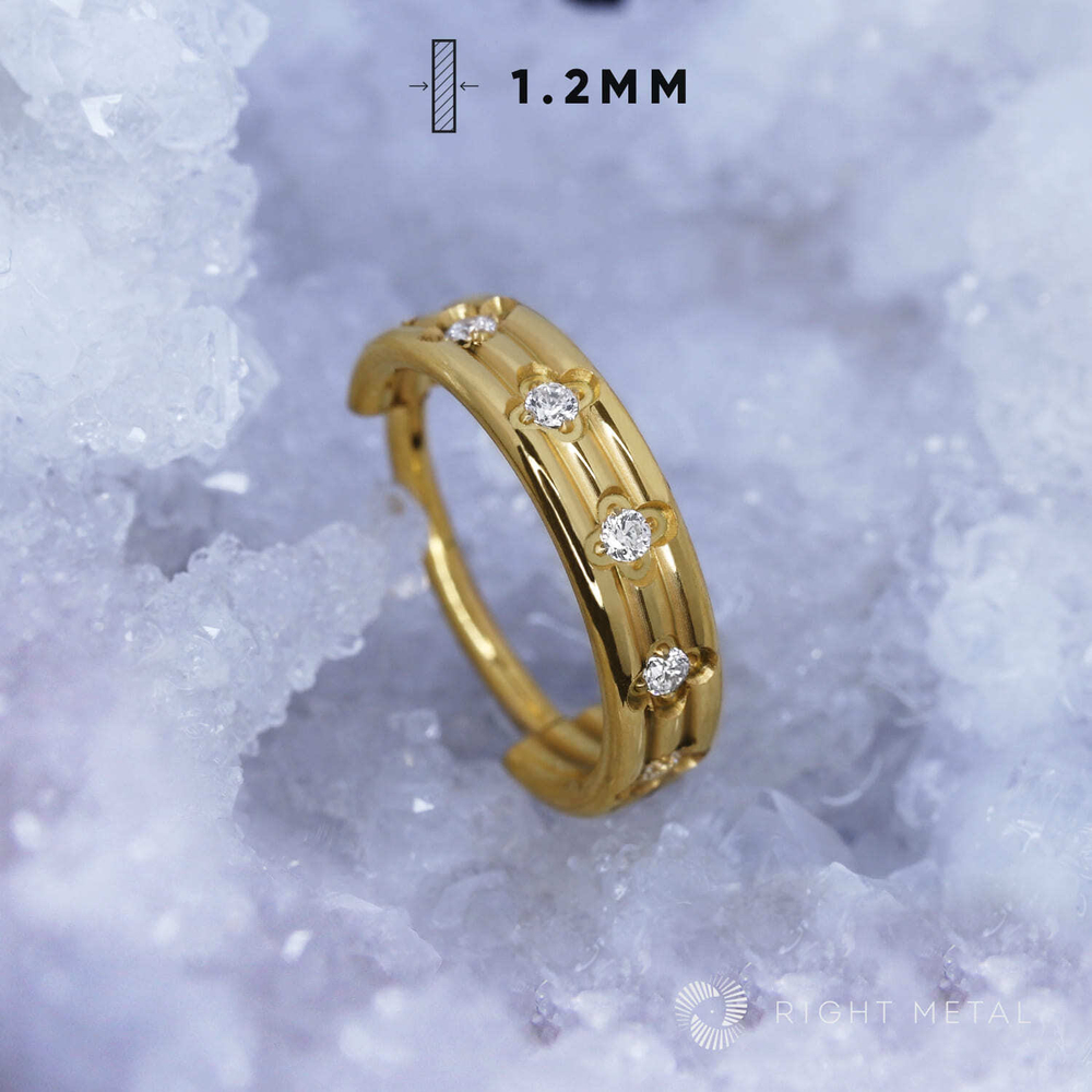 Кликер Royal Crystal PVD Yellow 1.2мм