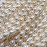 Жемчуг культивированный овальный белый, 8-9*7мм