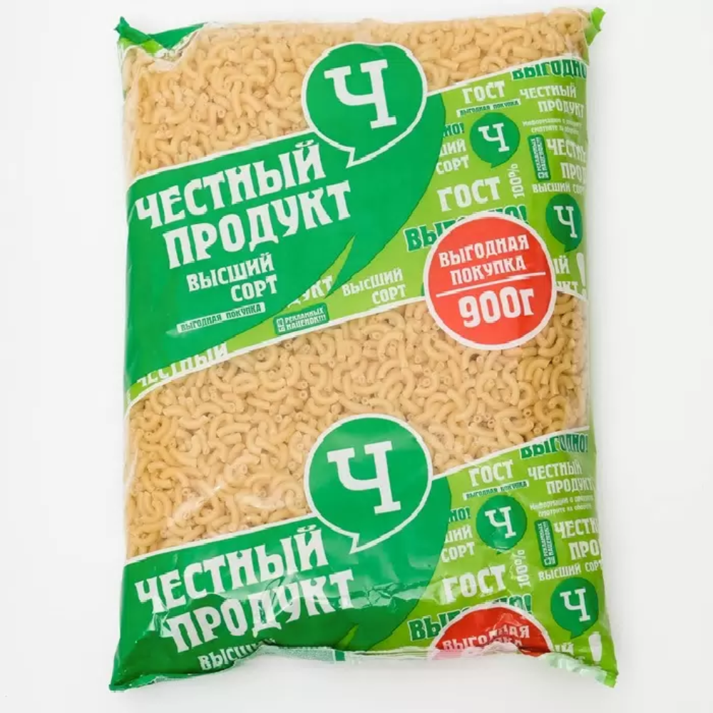 Макароны Честный продукт Рожки 900 гр