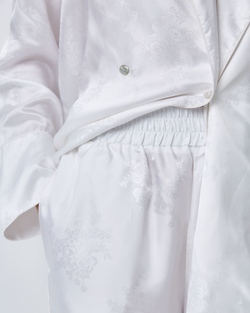 Костюм в пижамном стиле из вискозы Гуччи белый