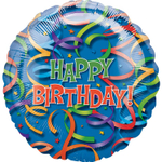 Шар Фольгированный Серпантин (Синий)