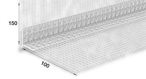ЕвроПрофиль-капельник с сеткой 100х150 мм