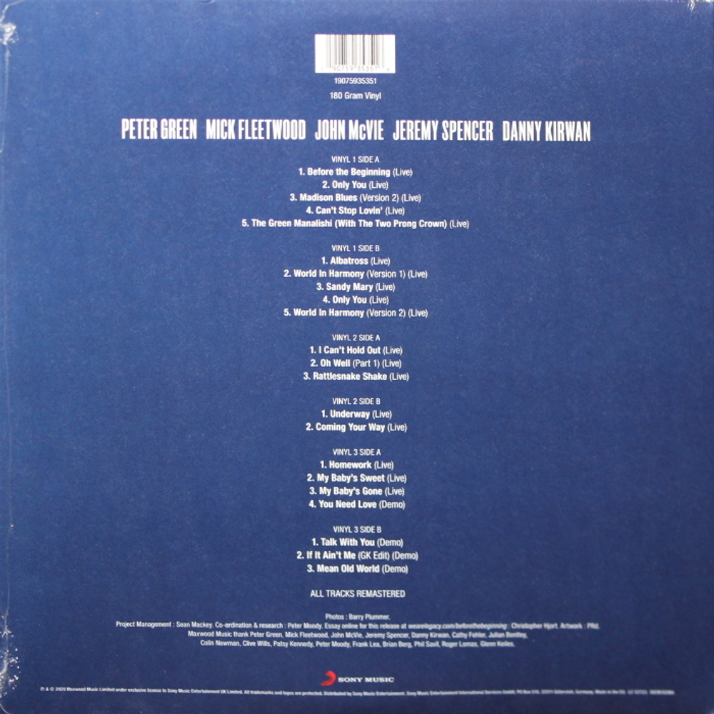 Fleetwood Mac / Before The Beginning Vol 2: Live  & Demo Sessions 1970(3LP)