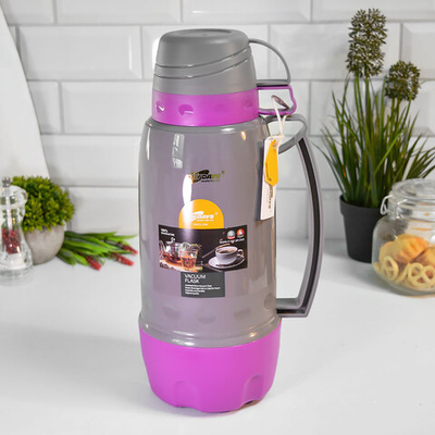 Термос 1,8л пластик, стеклянная колба, 60T180