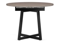 Деревянный стол Регна 100(130)х100х75 черный / бежевый