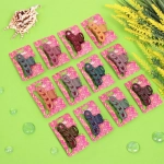 Заколка-краб для волос на блистере «Magic Gloss», кольца, микс 6 цветов, 6,5см