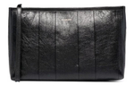 Balenciaga Barbes Leather Clutch Women"s Black