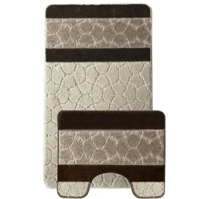 Комплект из 2 ковриков L'CADESI Marathon, 50(U 50х40), Белинэй, шоколадный, Турция