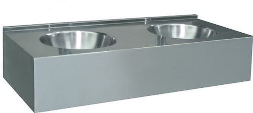 Раковина коллективная прямоугольная нерж. сталь NOFER 13080.1.S матовый