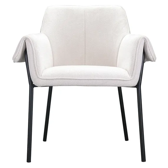 Стул-кресло Luras молочный шенилл