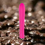 Металлический вибратор CiCi с силиконовой насадкой - 16,5 см. (Цвет: розовый)