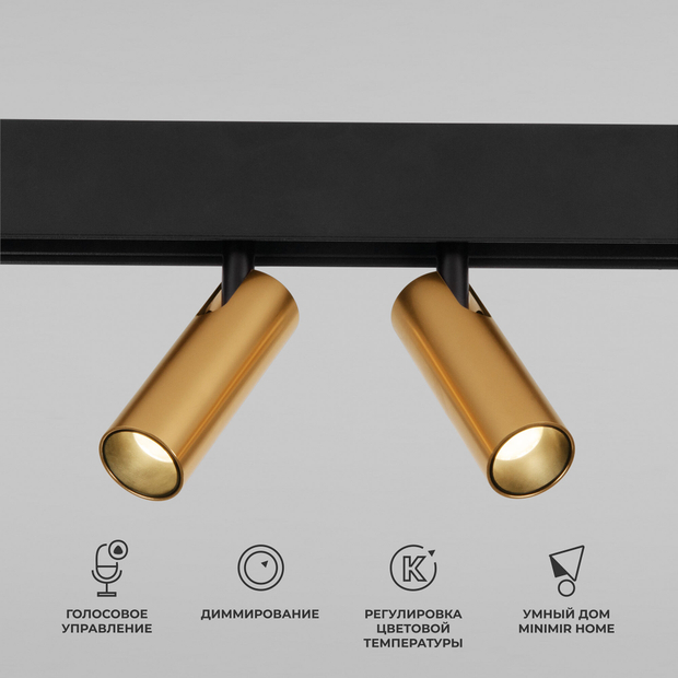 Slim Magnetic Умный трековый поворотный светильник 14W 2700-6500K Dim Dual латунь 85056/01