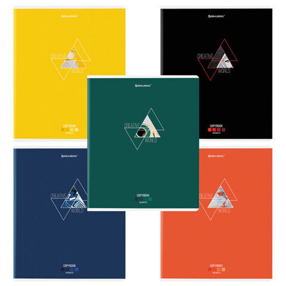 Тетрадь А5, 48 л., BRAUBERG, скоба, клетка, глянцевый лак, "Smart", 404345, 1шт