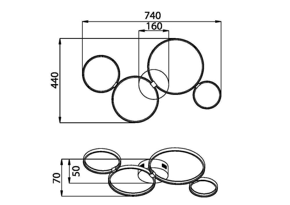 Люстра потолочная светодиодная Maytoni Olympia MOD448CL-L35WK