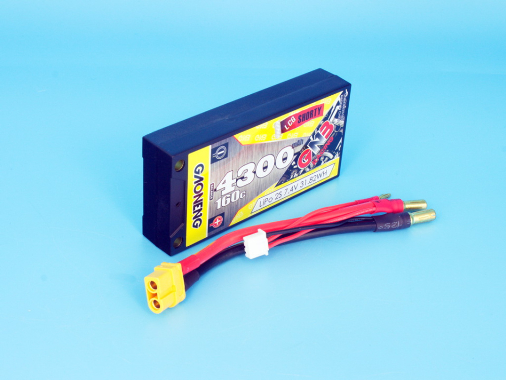 Аккумулятор GNB 4300mah 2S 160C Thin Shorty,Hard Case