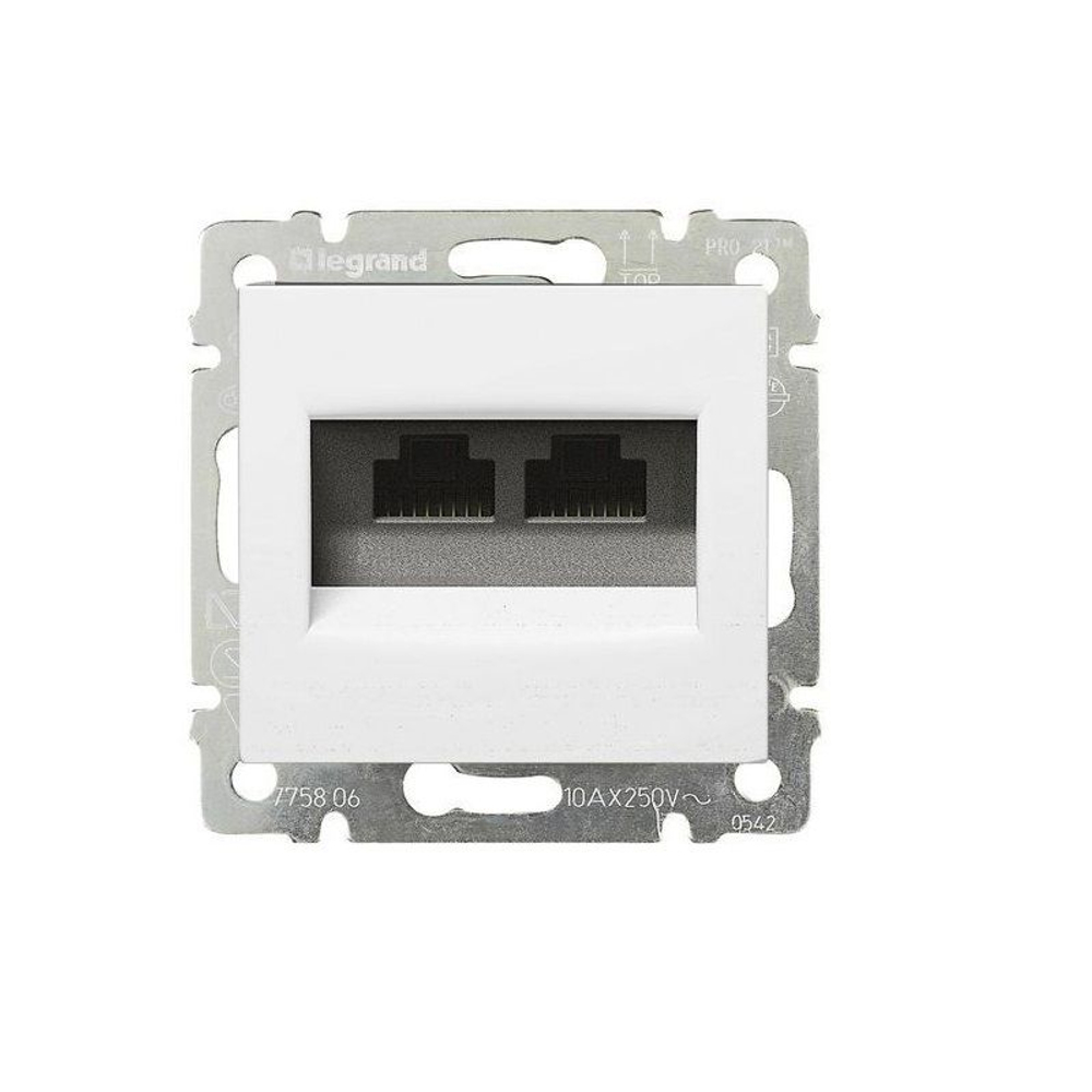 4131/4231 Розетка INT 2 поста 1 шт белая