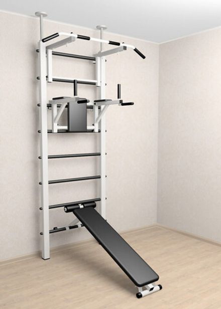 Шведская стенка Sv Sport враспор (Турник стандарт/Брусья/Скамья)