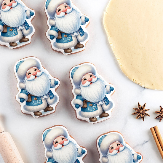 Новогодний пряник топпер с дедом морозом