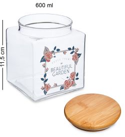 GS- 17/3 Банка для сыпучих «Цветочное очарование» 600мл