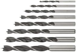 FIT Сверла по дереву набор 8 шт. 3, 4, 5, 6, 7, 8, 9, 10 мм цилиндрический хвостовик