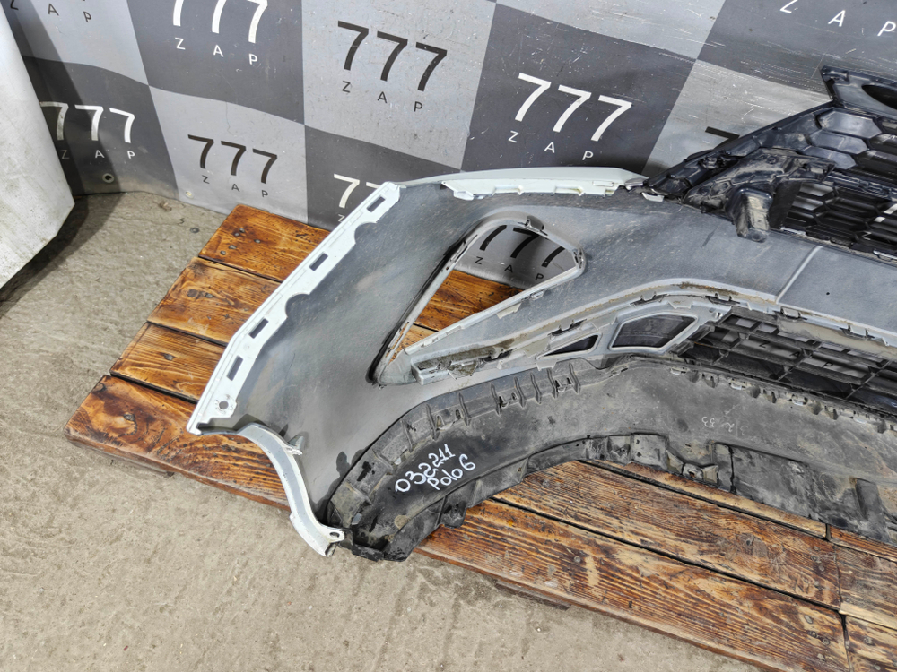 Бампер передний в сборе Volkswagen Polo 6 20-нв Б/У Оригинал 6N5807217GRU