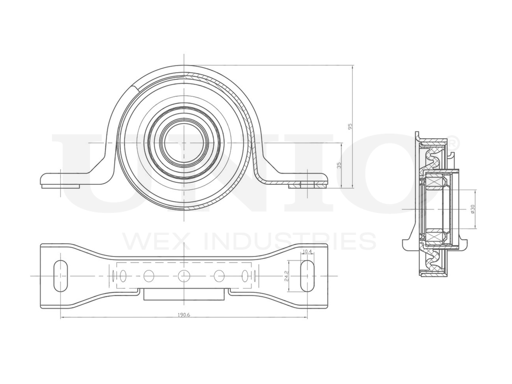 Опора карданного вала UNIO RMP-15178