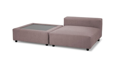 Диван Фиджи со столиком Velutto 37 210*137*62 см, светло-розовый Велютто Нераскладной Фиеста