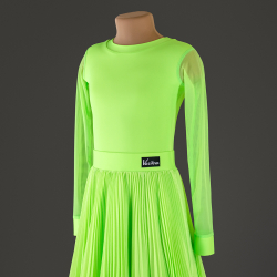 Lilia 14-01-02-С | Рейтинговое платье гофре для спортивных бальных танцев | Vasileva Dance