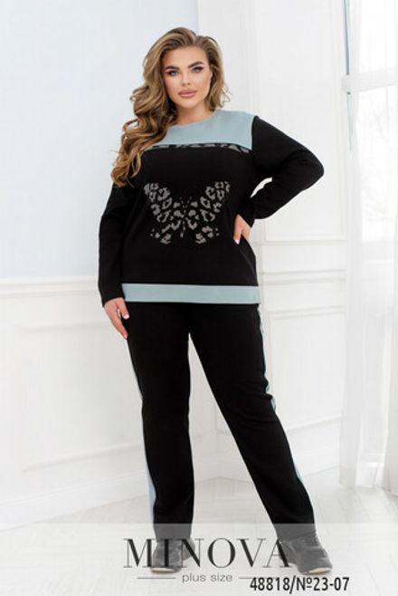 Костюм 23-07-Черный Minova Фото 2