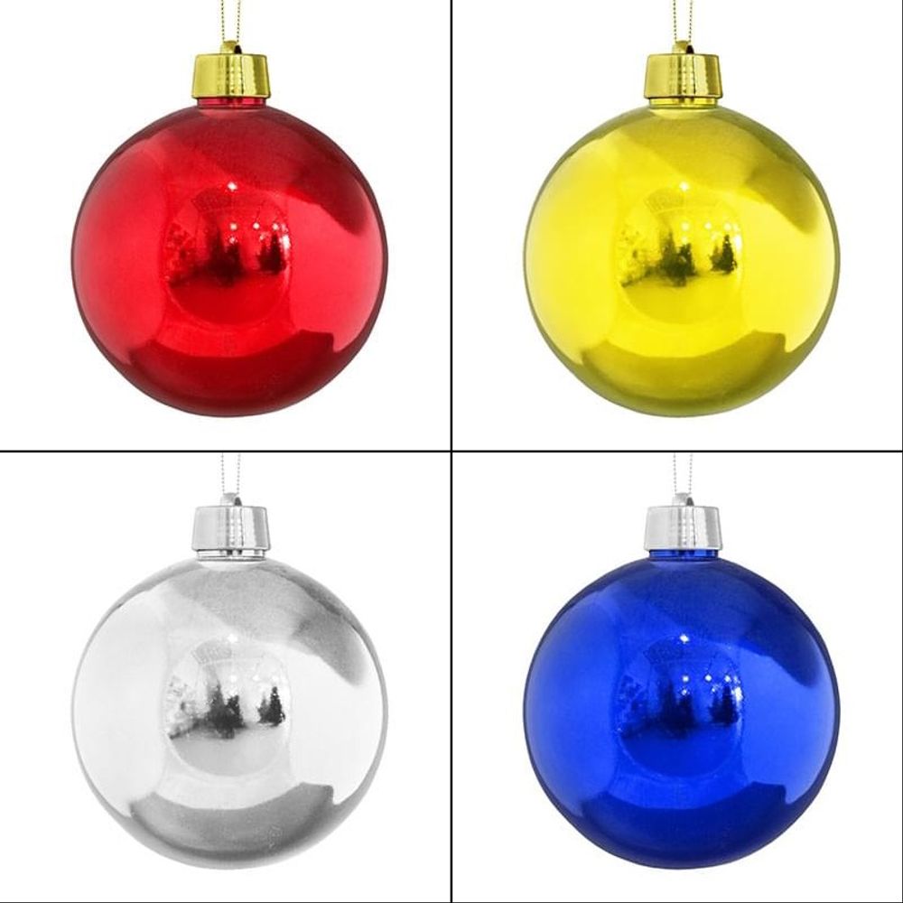 большие шары на елку - глянцевые