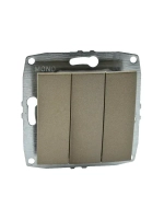 Выключатель 3-кл бронза