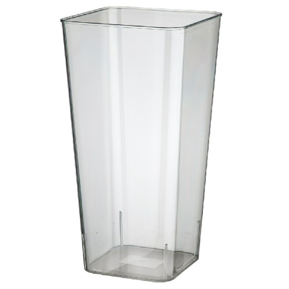 Вазон "Square" (пластик) 19x14xH38см (Прозрачный)