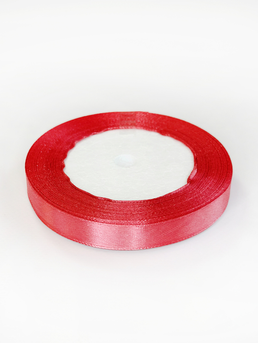 Атласная лента 12 мм (25 ярд)  цвет розовый