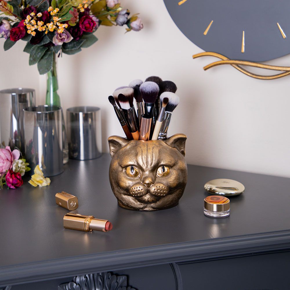 Статуэтка кашпо Кот Данди Бронза