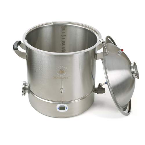 Перегонный куб DomSpirt 2, 37 литров с купольной крышкой под кламп 3", выход под ТЭН кламп 2"