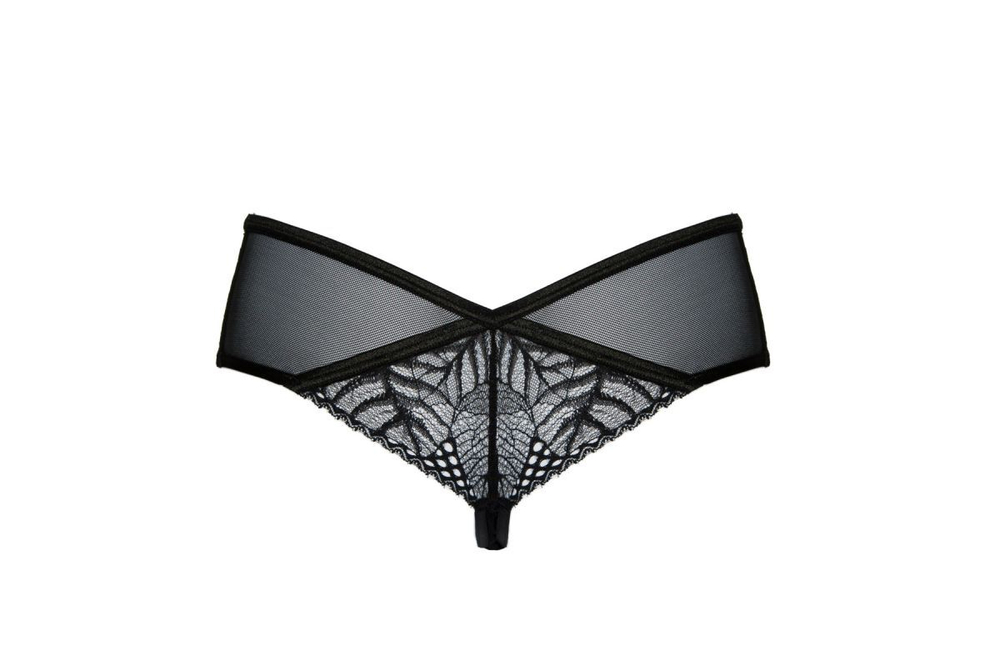 Трусики-стринги Beverly из эластичного кружевного полотна и сетки (Размер: 40) (Цвет: красный)