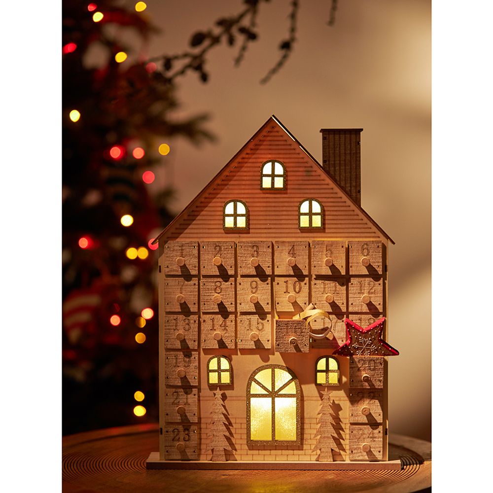 Адвент-календарь с подсветкой Festive house из коллекции New Year Essential