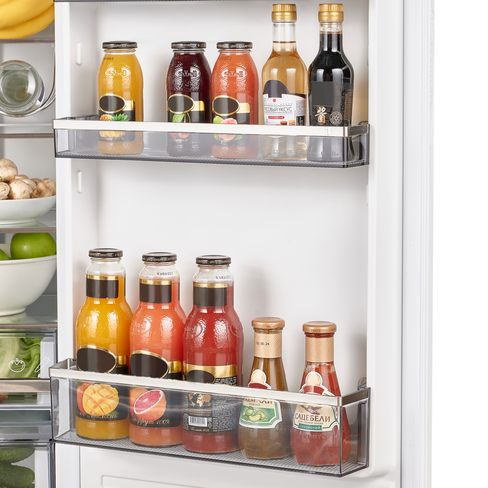 Встраиваемый холодильник NO FROST с инвертором MAUNFELD MBF17754NFWHGR LUX Inverter