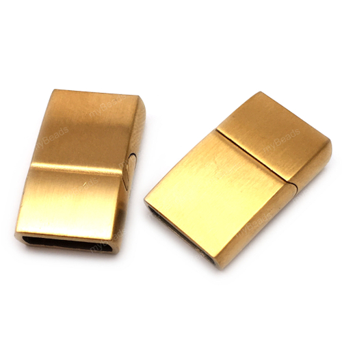 Замок магнитный под вклейку 20х12 мм, темная позолота