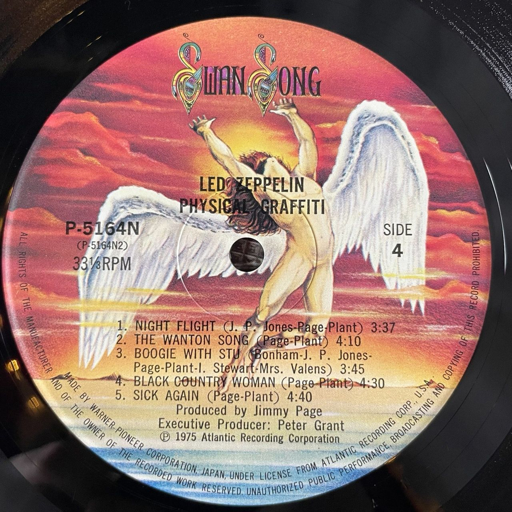 Винтажная виниловая пластинка LP Led Zeppelin Physical Graffiti (Japan 1975) (No Obi) Down By The Seaside P-5163 4N