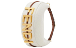 FENDI Fendigraphy Canvas Crescent Bag, Shoulder Bag, Handbag Women"s White
