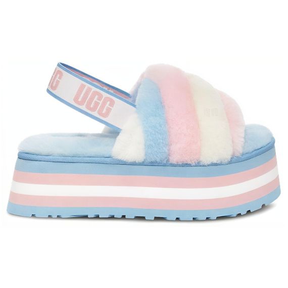 Ugg Disco Stripe Slide 'Blue Pink'