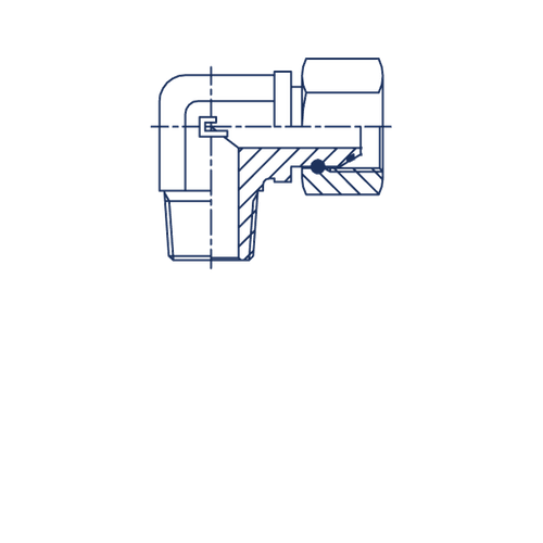 Соединение PFN90 BSP 5/8 - NPT 1/2