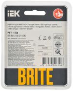BRITE Рамка 1-местная РУ-1-1-Бр металл алюминий RE AL IEK
